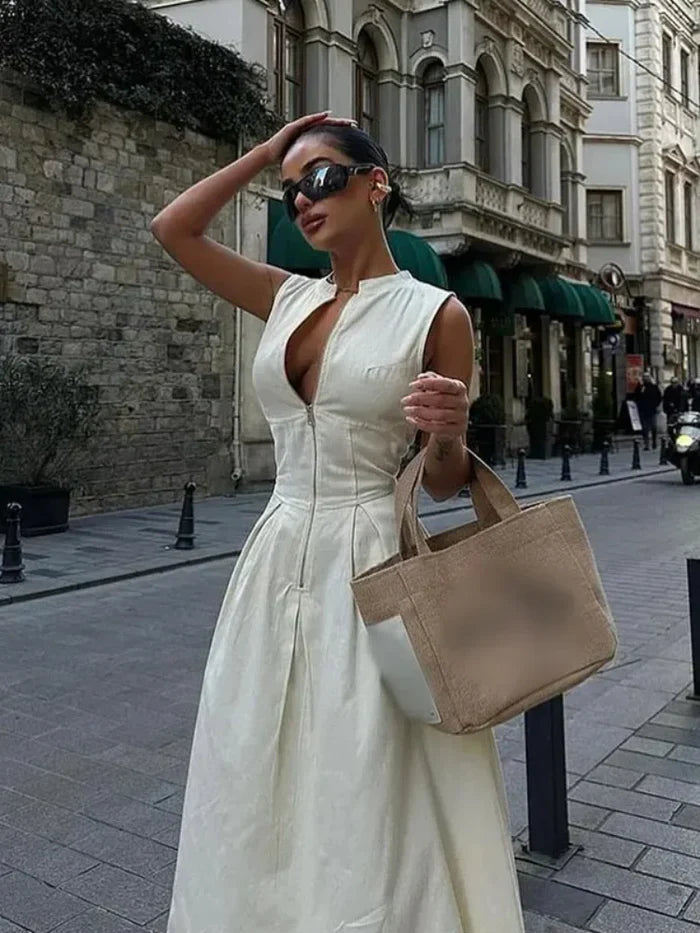Michi – Luxuriöses Kleid mit Reißverschluss