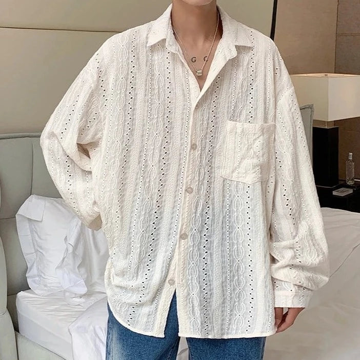 Ludmil - Herrenhemd mit langen Ärmeln im eleganten lässigen Stil