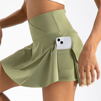 Avelena | Sportrock Sportlicher High Waist Rock mit Taschen