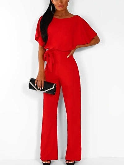 Thais - Eleganter Damen Jumpsuit Sommer Mit Hoher Taille Für Festliche Anlässe
