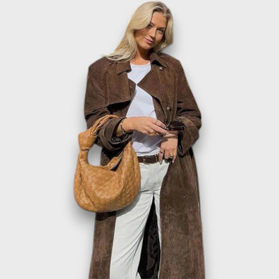 Weyla – Trenchcoat in Wildlederoptik