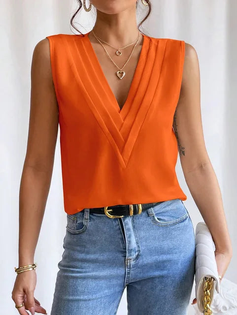Isla | Elegante ärmellose Bluse