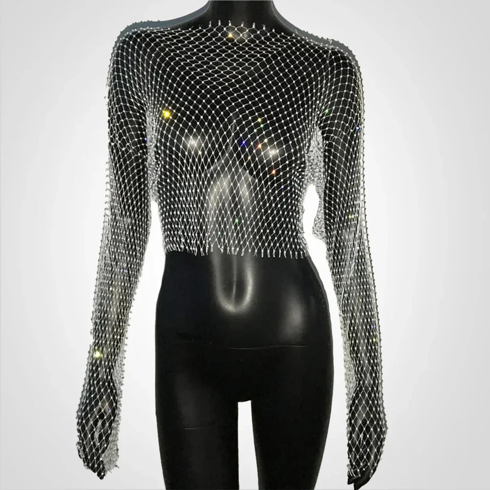 Saoirse | Crop Top mit Glitzer
