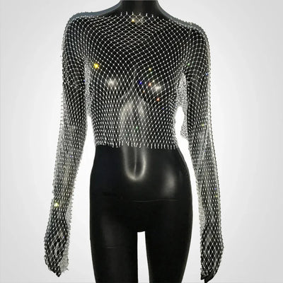 Saoirse | Crop Top mit Glitzer