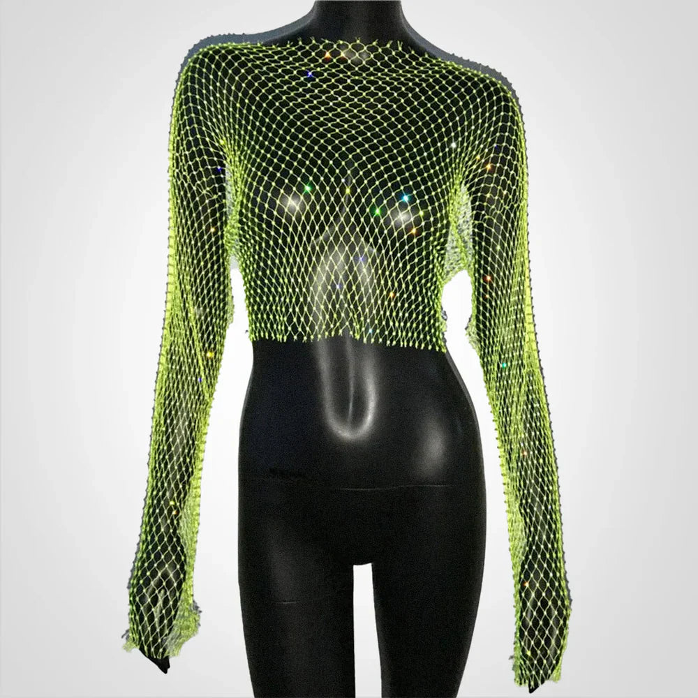 Saoirse | Crop Top mit Glitzer