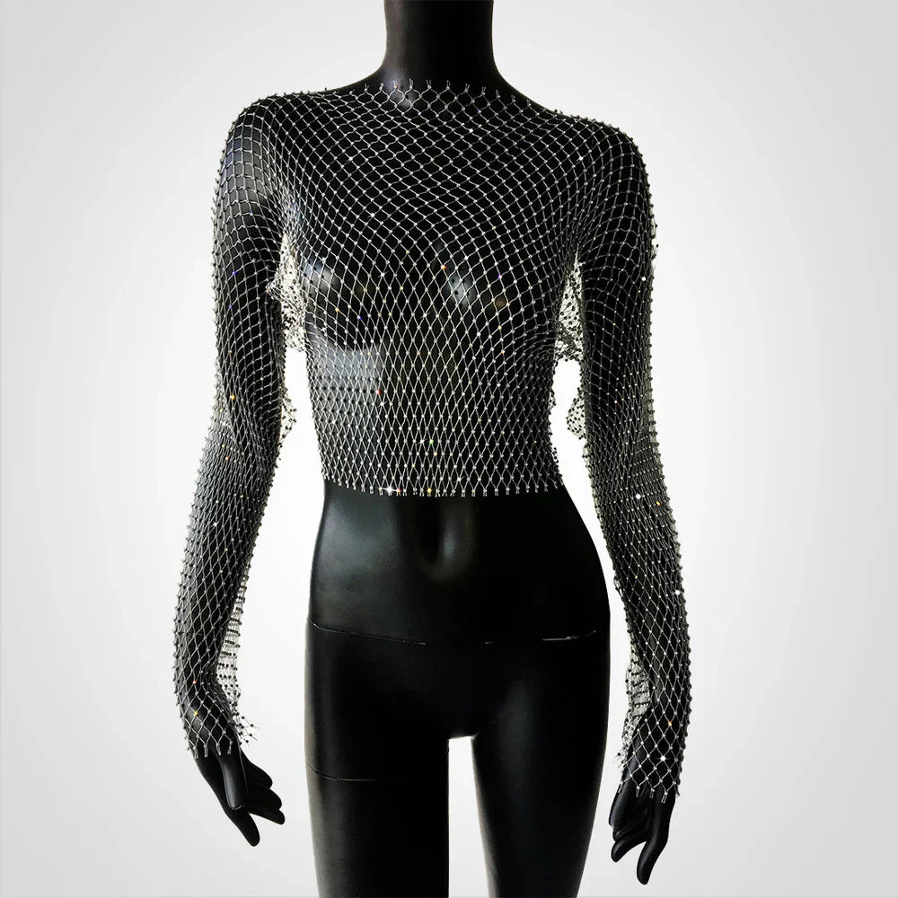 Saoirse | Crop Top mit Glitzer