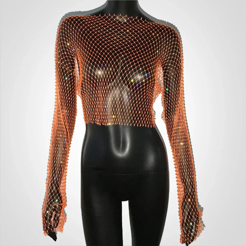 Saoirse | Crop Top mit Glitzer
