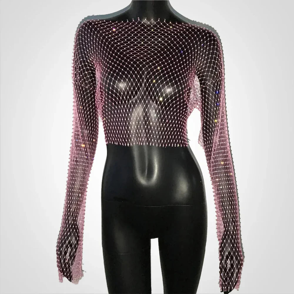 Saoirse | Crop Top mit Glitzer