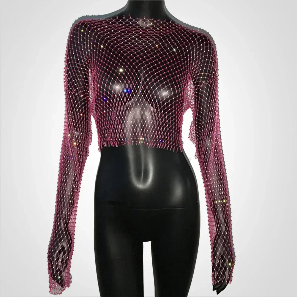 Saoirse | Crop Top mit Glitzer