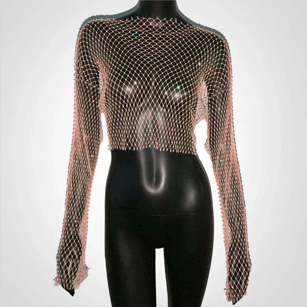 Saoirse | Crop Top mit Glitzer
