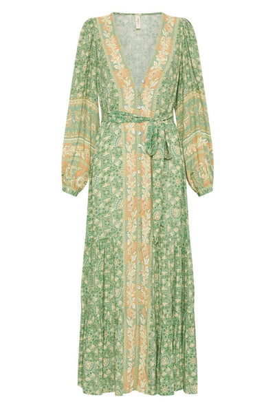 Avelena | Splice Bedrucktes Maxikleid mit Knöpfen