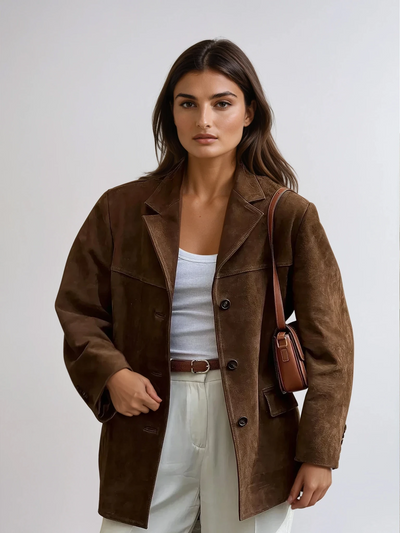 Elvia- Wildleder Blazer Jacke