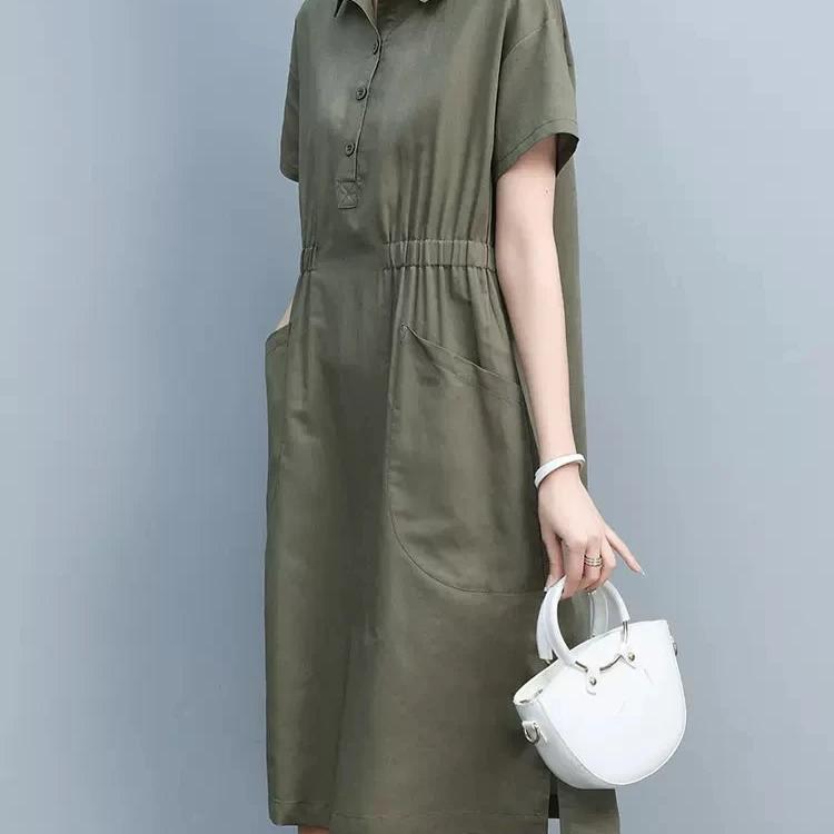 Kleid mit Polokragen | Baumwollmischung | Casual & Schick