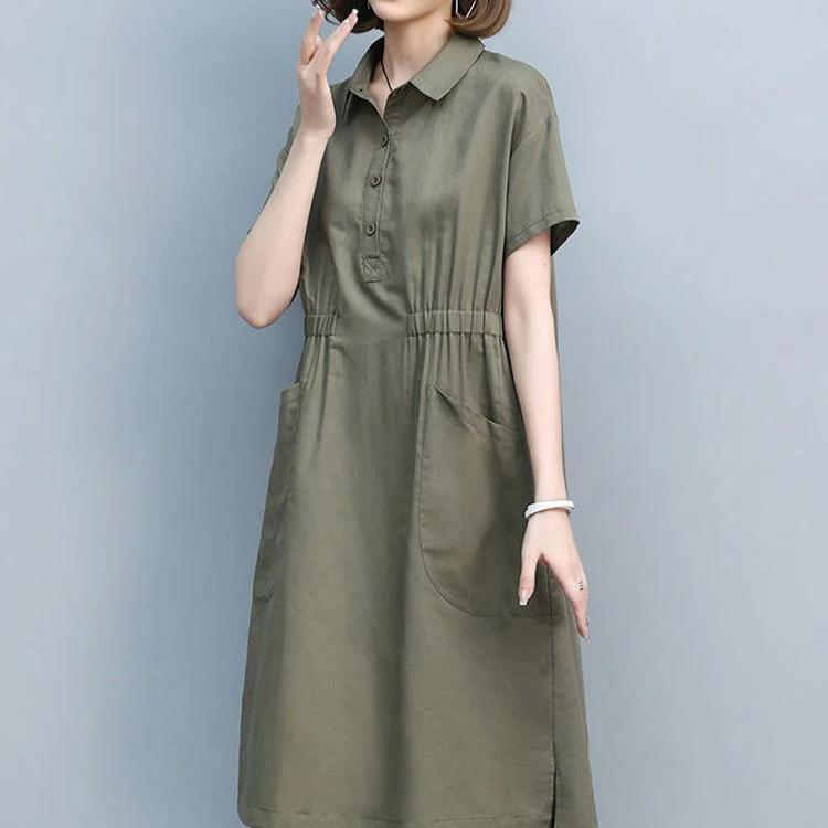 Kleid mit Polokragen | Baumwollmischung | Casual & Schick