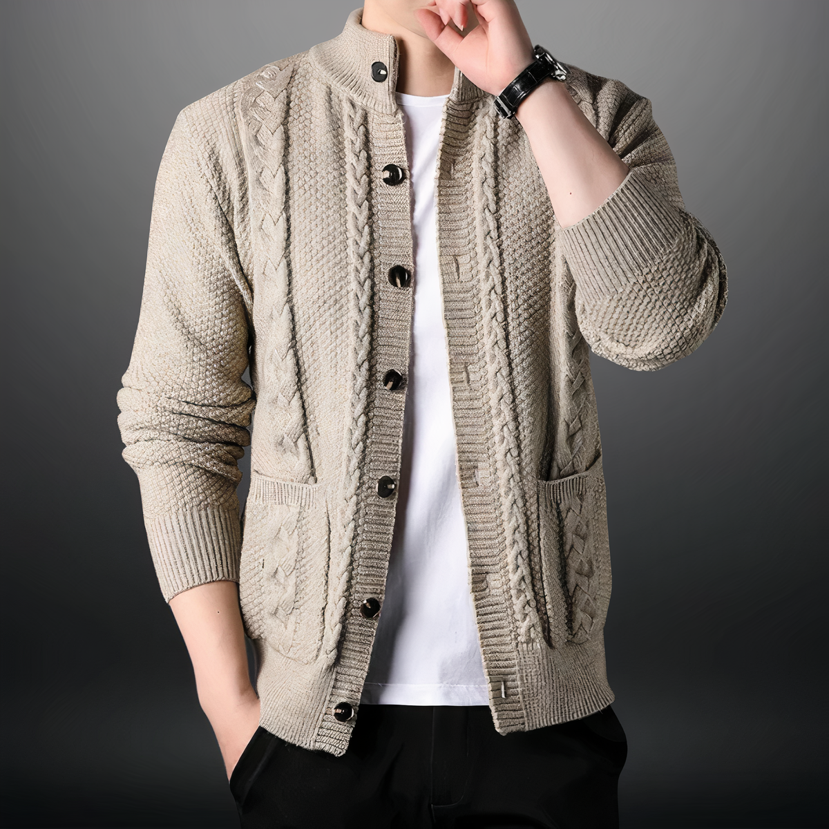 Avelena | Modischer Strickcardigan für Männer