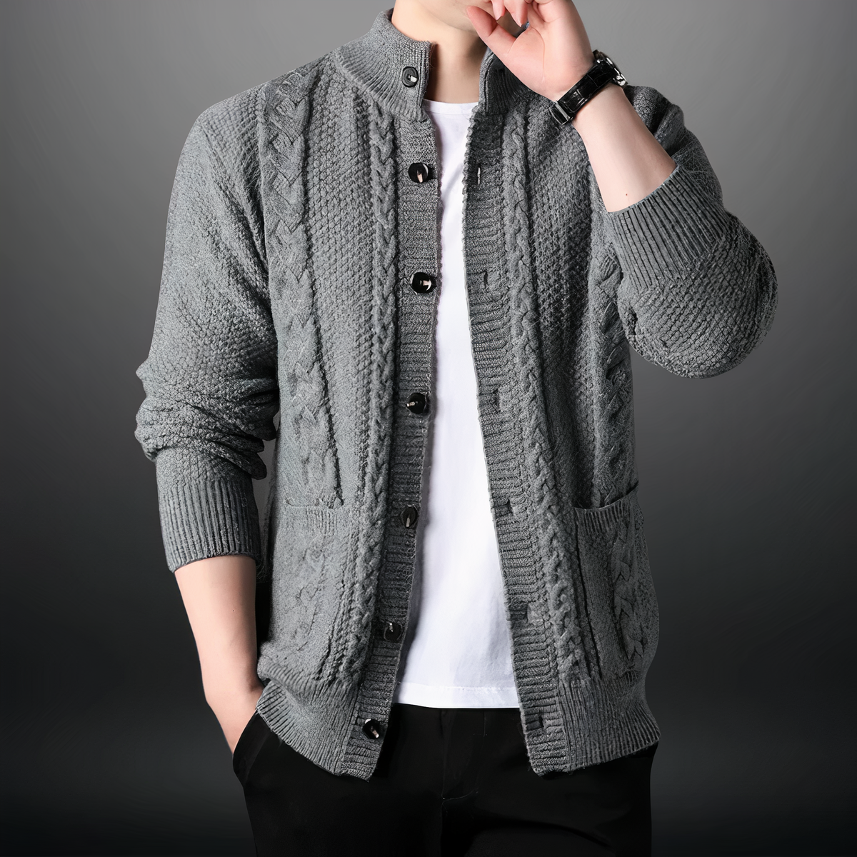 Avelena | Modischer Strickcardigan für Männer