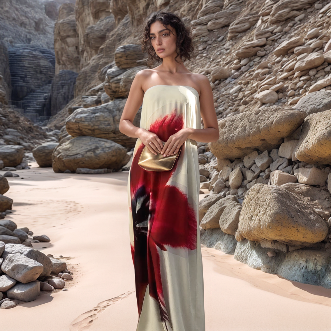 Orchidee – Cream-Colored Tube Dress