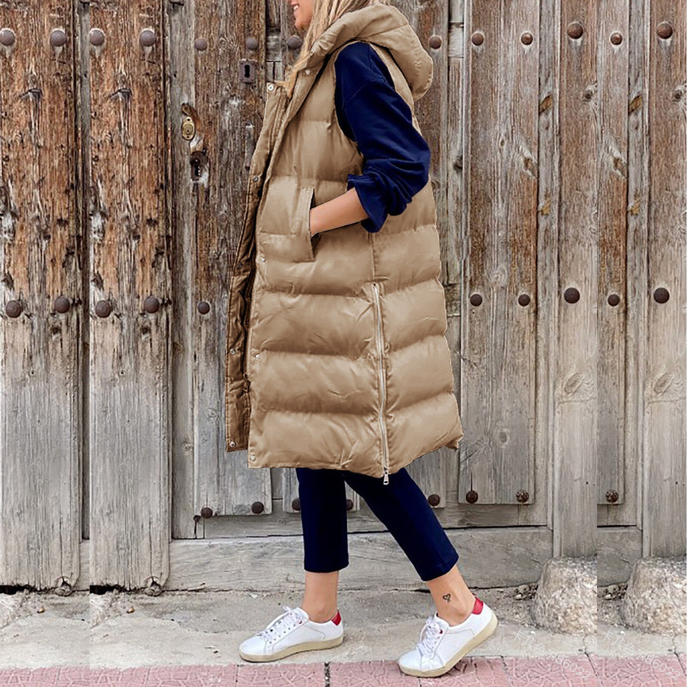 Avelena | Lange Modische Jacke mit Kapuze