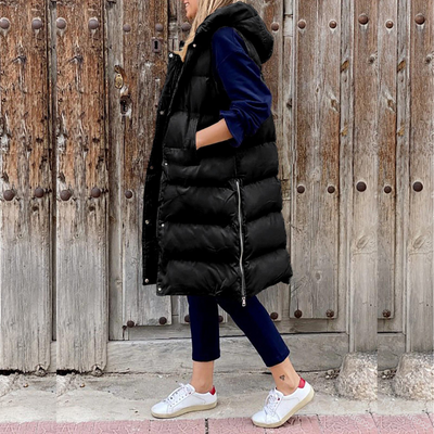 Avelena | Lange Modische Jacke mit Kapuze