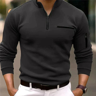 Avelena | Tailliertes Poloshirt mit Viertelreißverschluss