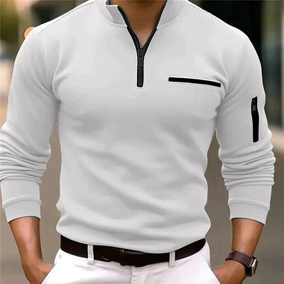 Avelena | Tailliertes Poloshirt mit Viertelreißverschluss