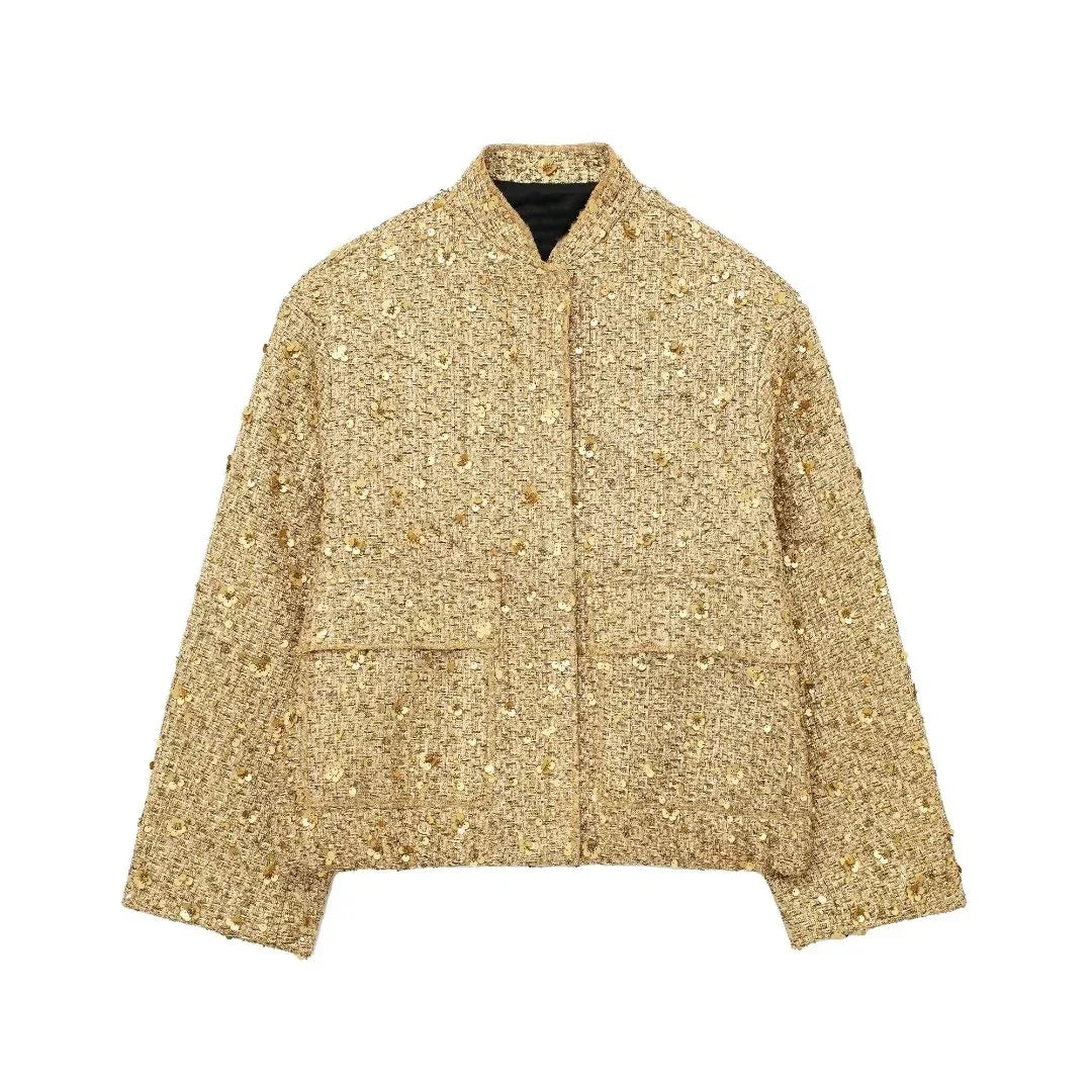 Saskia | Oversize Paillettenjacke