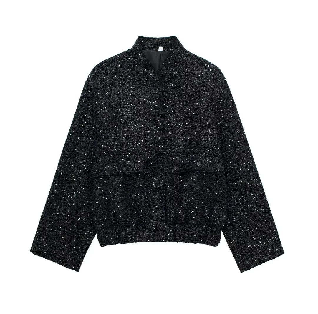 Saskia | Oversize Paillettenjacke