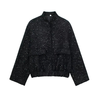 Saskia | Oversize Paillettenjacke