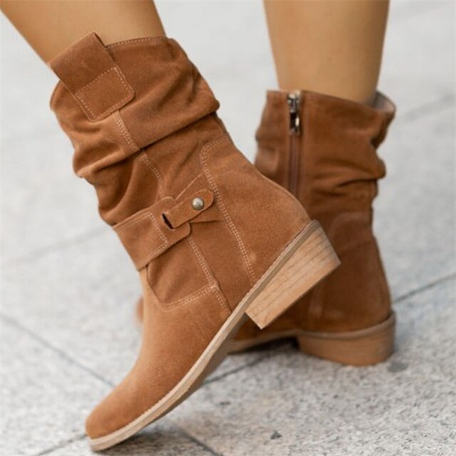 Avelena | Kurze Stiefel mit Niedrigen Absätzen