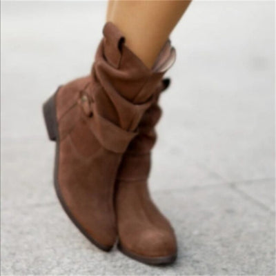 Avelena | Kurze Stiefel mit Niedrigen Absätzen