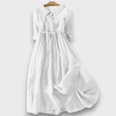 Esmira – Elegantes Kurzarmkleid mit Taillenband