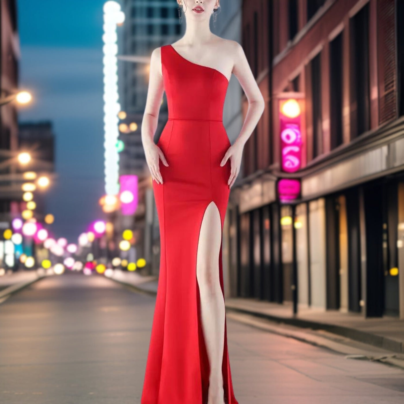 Avelena | Elegantes Satin-Abendkleid