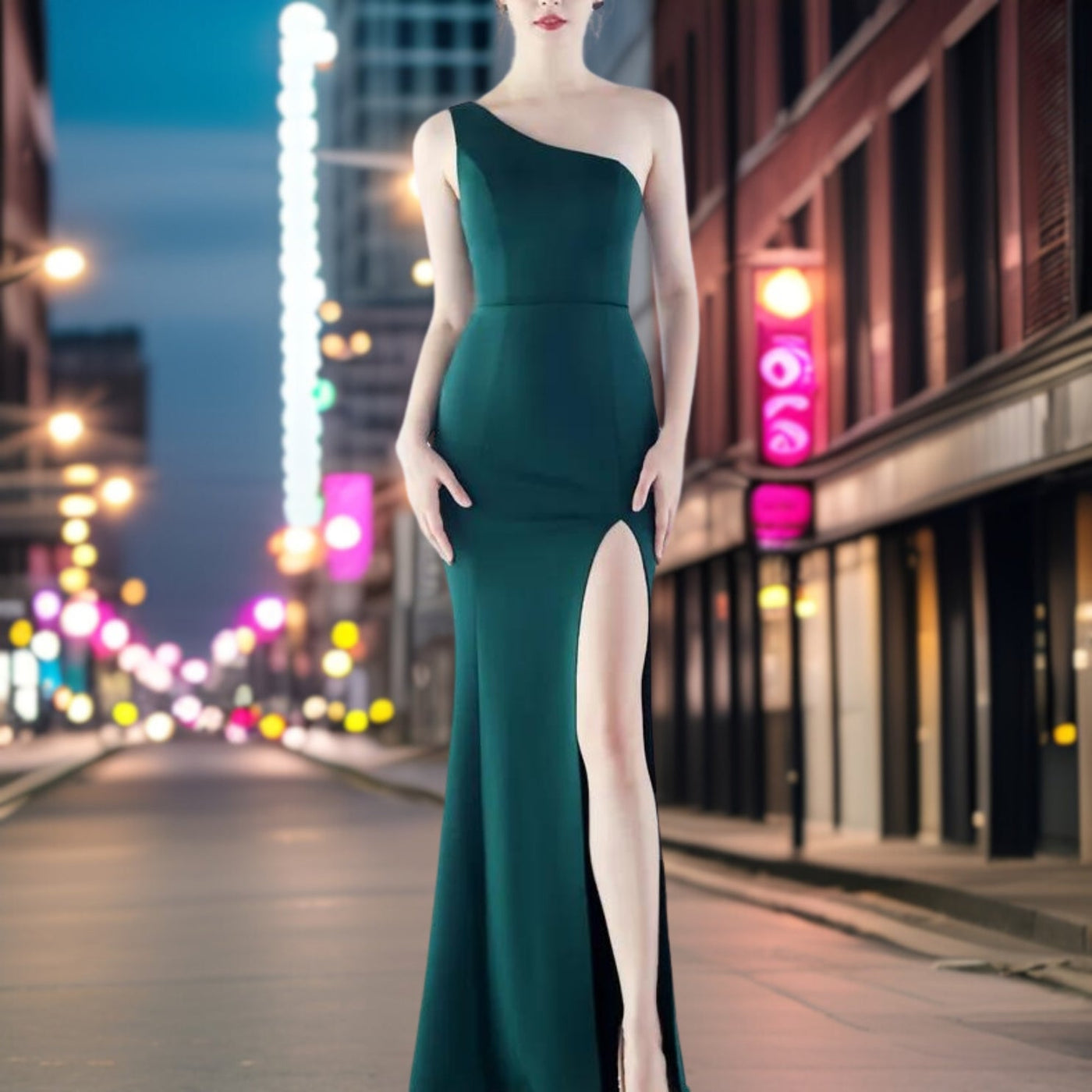 Avelena | Elegantes Satin-Abendkleid