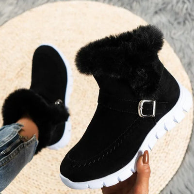 Avelena | Neue Lässige Kurze Plüschstiefeletten aus Wildleder