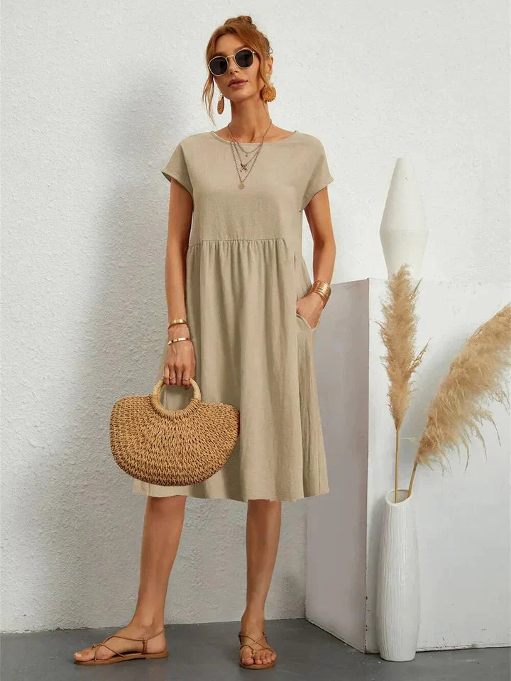Lässiges Midikleid mit Taschen | Minimalistisch und Bequem | Sommerlicher Look