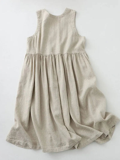 Langes Sommerkleid mit V-Ausschnitt | Baumwolle | Bequem & Stilvoll