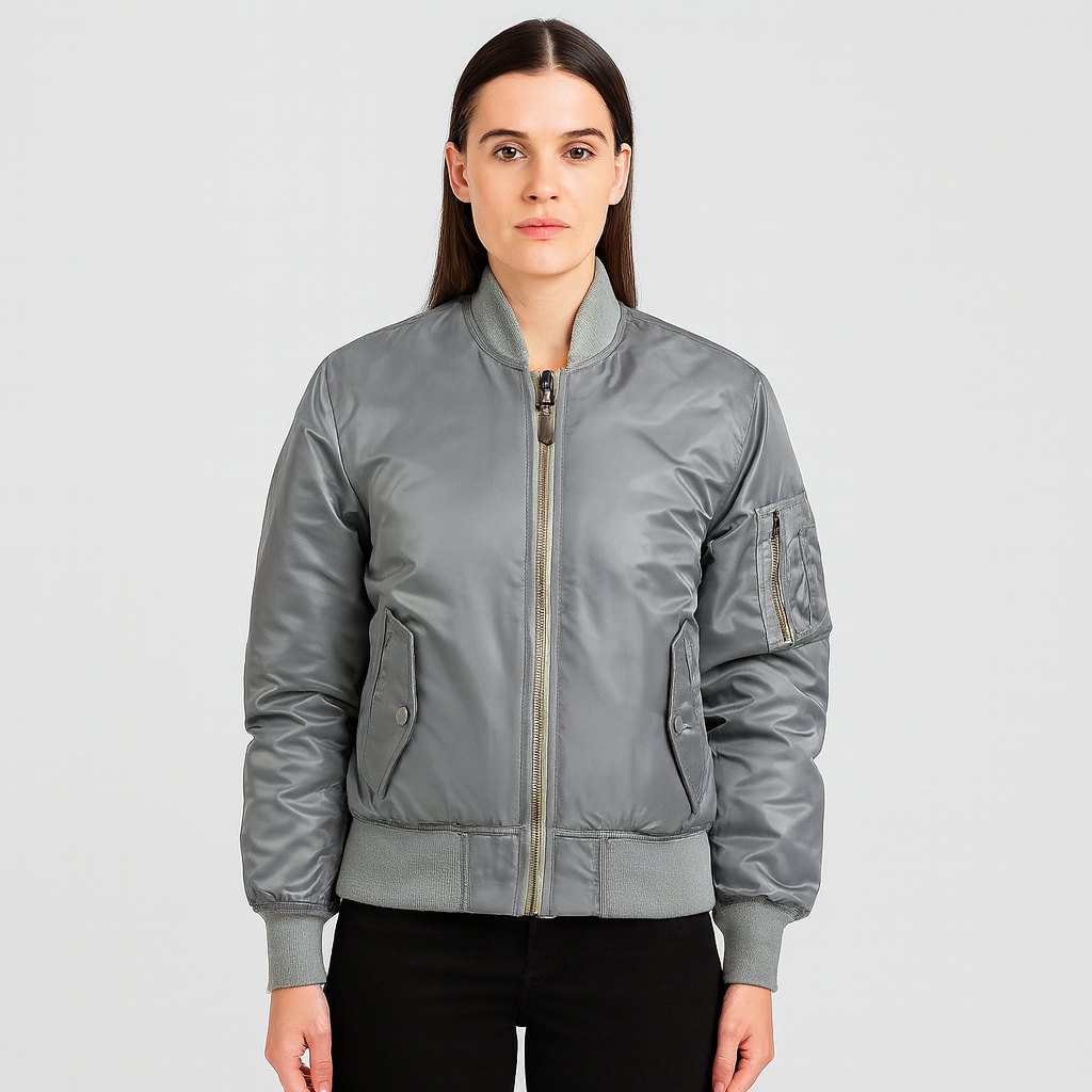 Bomberjacke für Damen MA-1 – Klassisches Design mit Rippbündchen