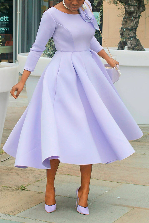 Madanela - Elegantes Swing-Kleid mit 3/4-Ärmeln für Damen für besondere Anlässe