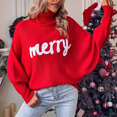 Avelena | Bequemer Weihnachts-Rollkragenpullover