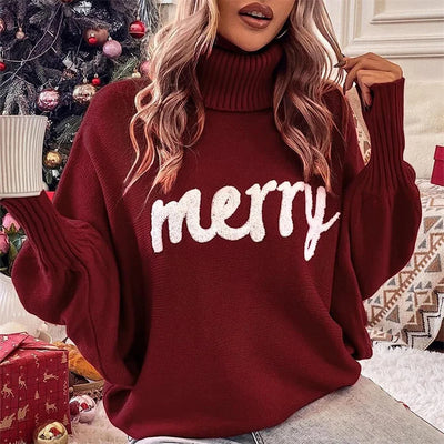 Avelena | Bequemer Weihnachts-Rollkragenpullover