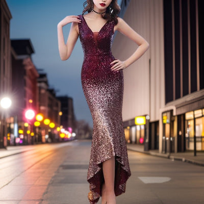 Avelena | Hochwertiger Stoff Slim Fit Kleid