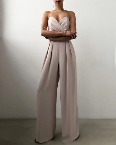 Aretha | Ärmelloser Jumpsuit mit hoher Taille