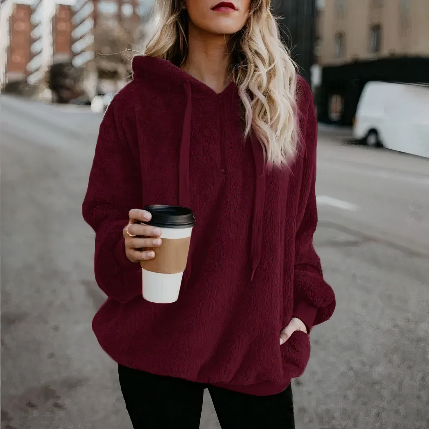 Avelena | Warmer Plüsch-Hoodie