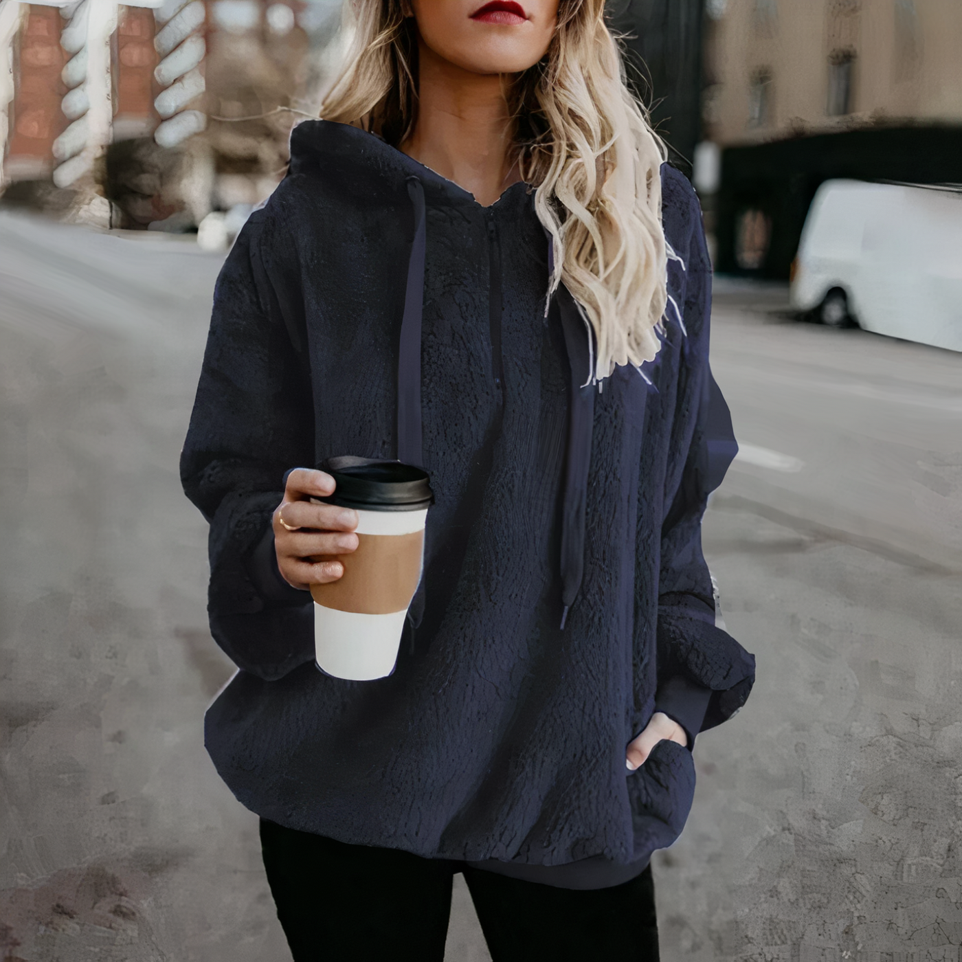 Avelena | Warmer Plüsch-Hoodie