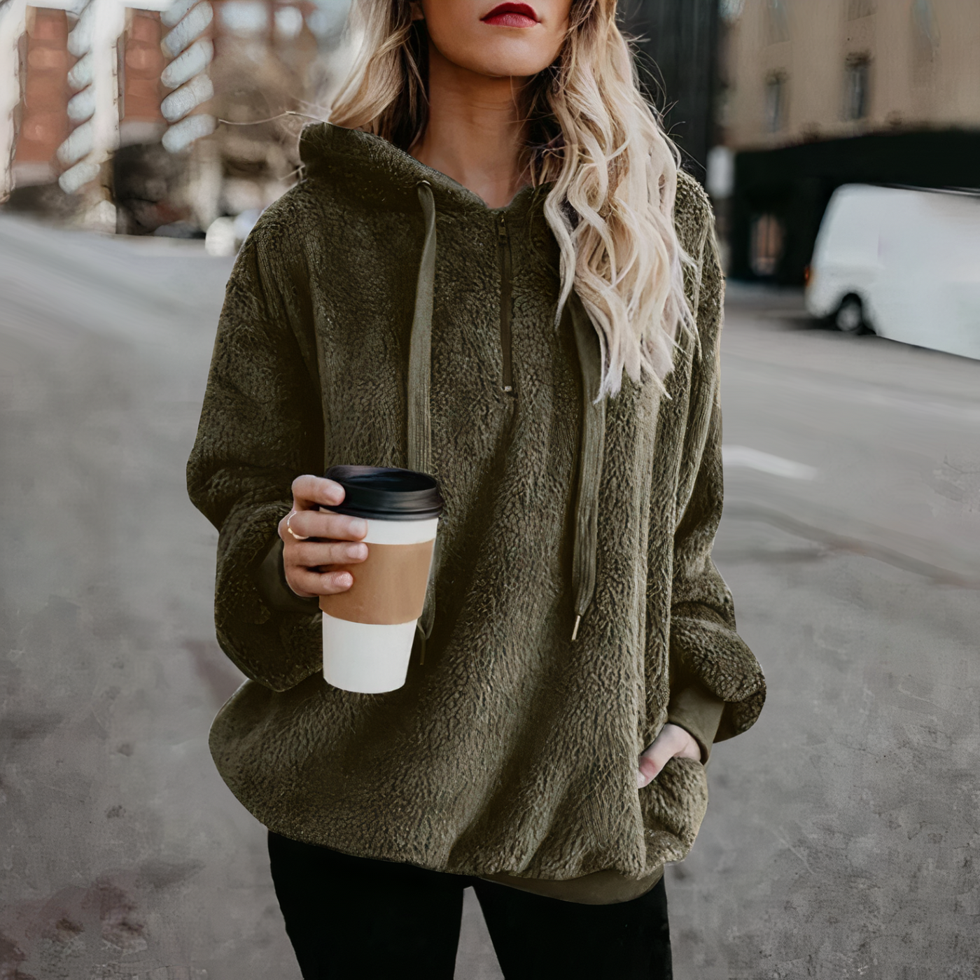 Avelena | Warmer Plüsch-Hoodie