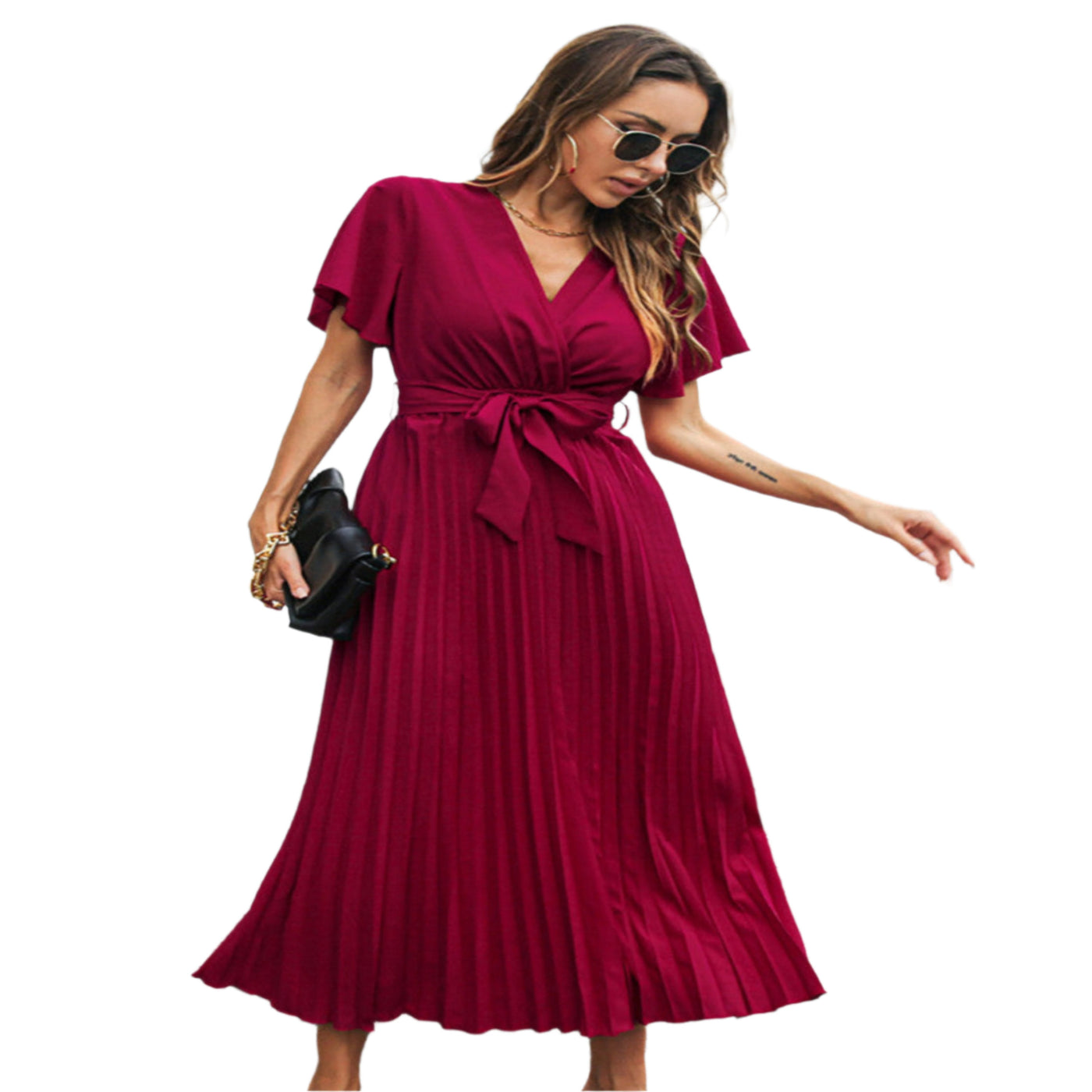 Grünes - wickelkleid laura