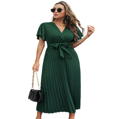 Grünes - wickelkleid laura