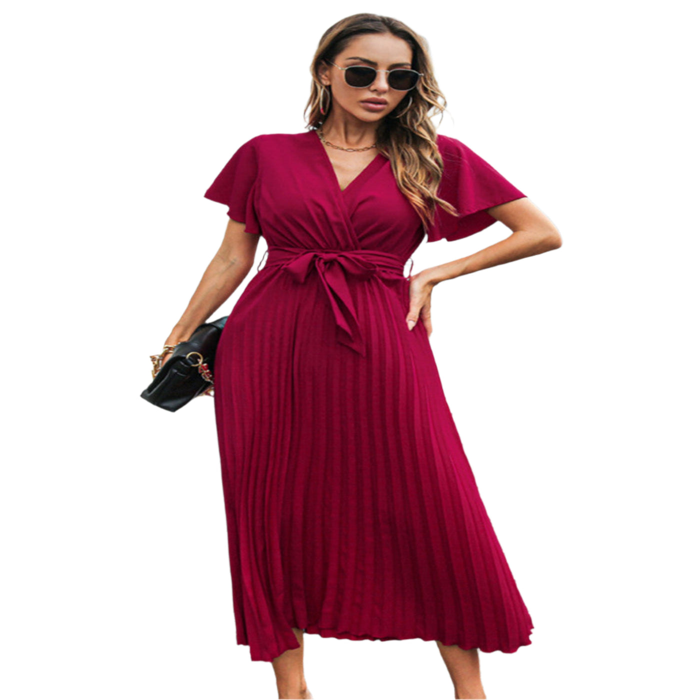 Grünes - wickelkleid laura