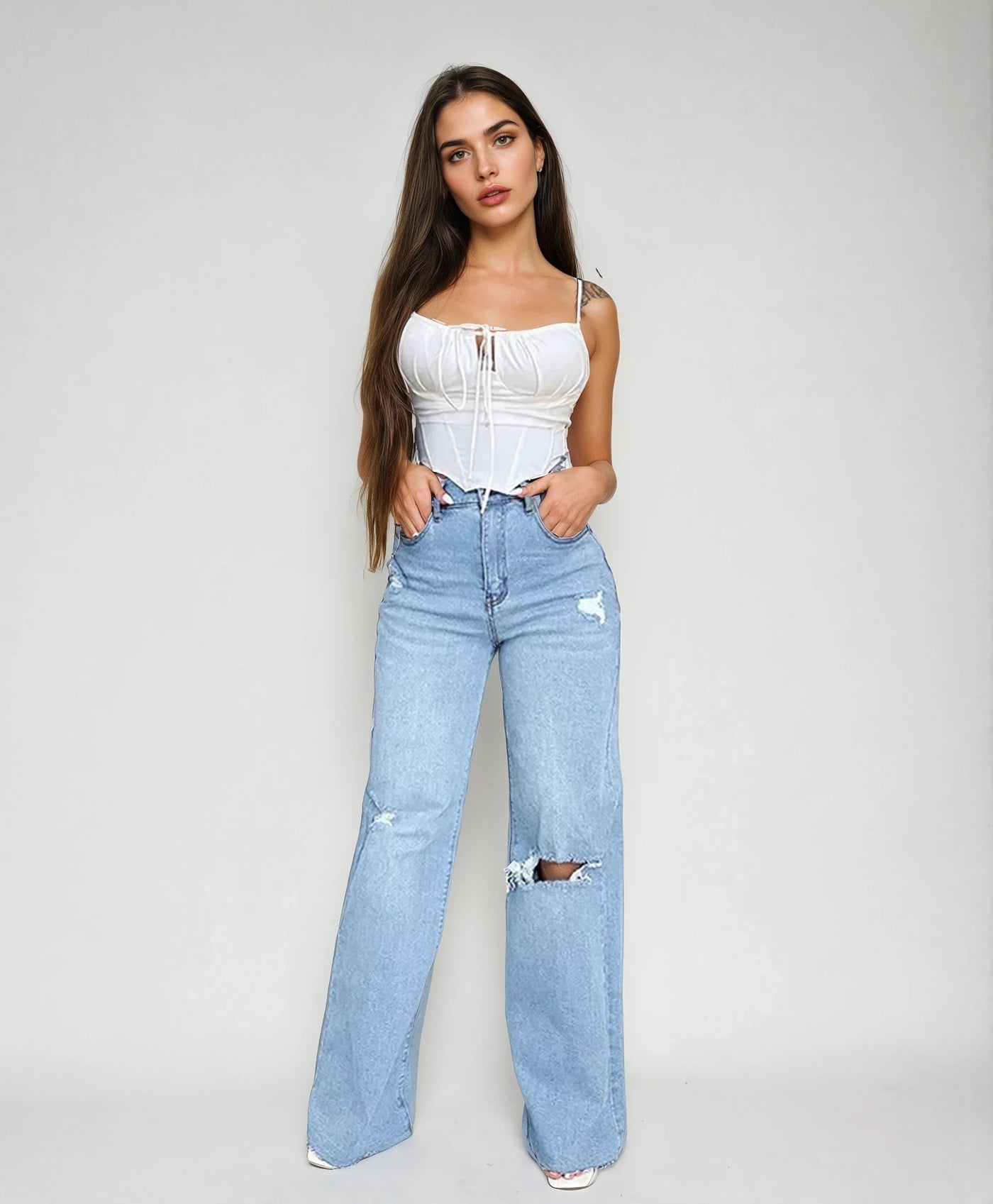 TALIA – High-Waisted Wide Leg Jeans