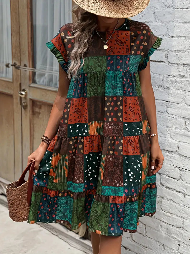 Elyth – Patchworkkleid im Bohème-Stil